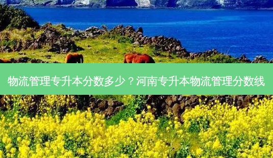 物流管理专升本分数多少？河南专升本物流管理分数线-第1张图片-汇成专升本网