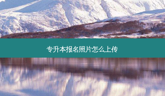 专升本报名照片怎么上传-第1张图片-汇成专升本网