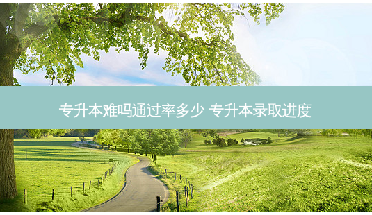 专升本难吗通过率多少 专升本录取进度-第1张图片-天智网 专升本难吗通过率多少 专升本录取进度-第1张图片-天智网