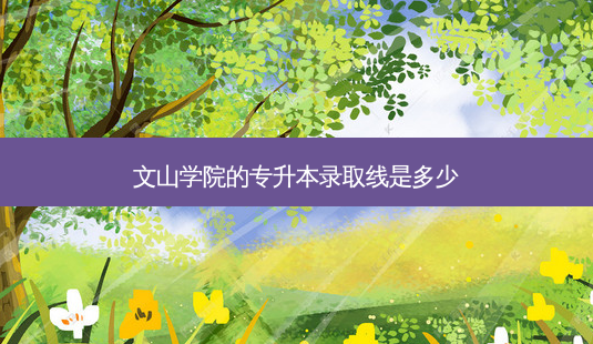 文山学院的专升本录取线是多少-第1张图片-天智网 文山学院的专升本录取线是多少-第1张图片-天智网