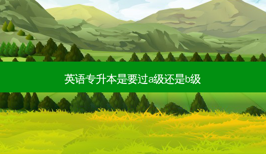 英语专升本是要过a级还是b级-第1张图片-天智网 英语专升本是要过a级还是b级-第1张图片-天智网