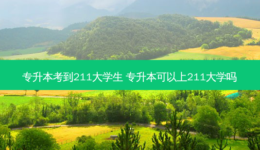 专升本考到211大学生 专升本可以上211大学吗-第1张图片-天智网 专升本考到211大学生 专升本可以上211大学吗-第1张图片-天智网