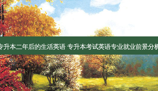 专升本二年后的生活英语 专升本考试英语专业就业前景分析-第1张图片-天智网 专升本二年后的生活英语 专升本考试英语专业就业前景分析-第1张图片-天智网