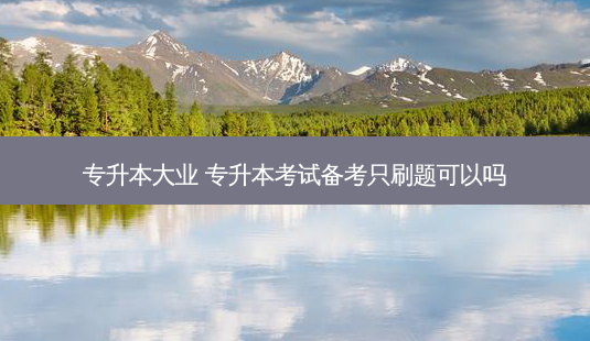 专升本大业 专升本考试备考只刷题可以吗-第1张图片-天智网 专升本大业 专升本考试备考只刷题可以吗-第1张图片-天智网
