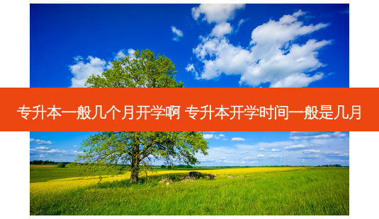 专升本一般几个月开学啊 专升本开学时间一般是几月-第1张图片-天智网 专升本一般几个月开学啊 专升本开学时间一般是几月-第1张图片-天智网
