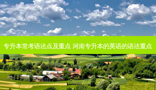 专升本常考语法点及重点 河南专升本的英语的语法重点-第1张图片-汇成专升本网