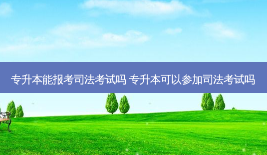 专升本能报考司法考试吗 专升本可以参加司法考试吗-第1张图片-天智网 专升本能报考司法考试吗 专升本可以参加司法考试吗-第1张图片-天智网