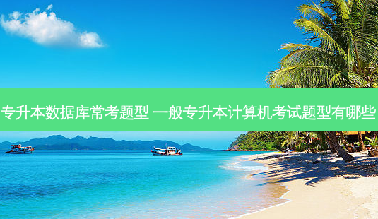专升本数据库常考题型 一般专升本计算机考试题型有哪些-第1张图片-天智网 专升本数据库常考题型 一般专升本计算机考试题型有哪些-第1张图片-天智网