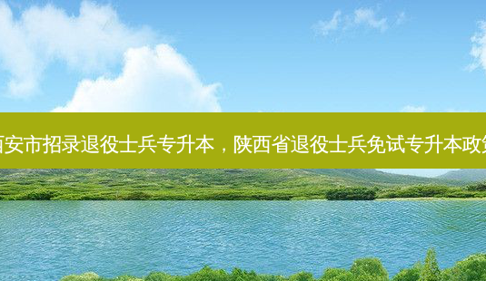 西安市招录退役士兵专升本，陕西省退役士兵免试专升本政策-第1张图片-汇成专升本网