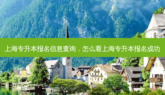 上海专升本报名信息查询，怎么看上海专升本报名成功-第1张图片-汇成专升本网