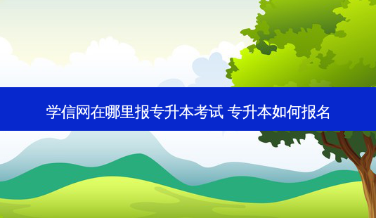 学信网在哪里报专升本考试 专升本如何报名-第1张图片-汇成专升本网