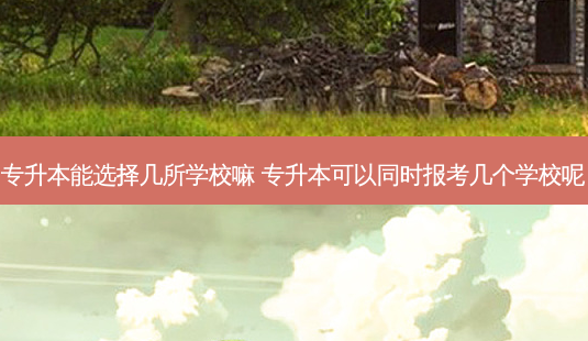 专升本能选择几所学校嘛 专升本可以同时报考几个学校呢-第1张图片-汇成专升本网