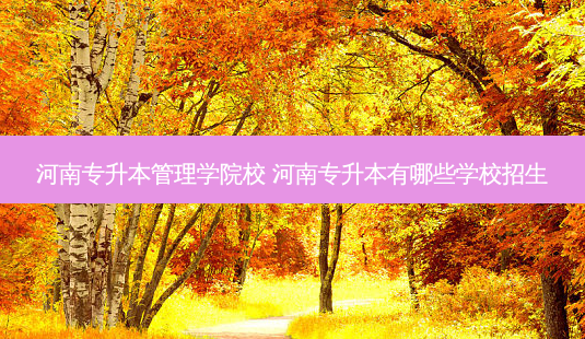 河南专升本管理学院校 河南专升本有哪些学校招生-第1张图片-天智网 河南专升本管理学院校 河南专升本有哪些学校招生-第1张图片-天智网