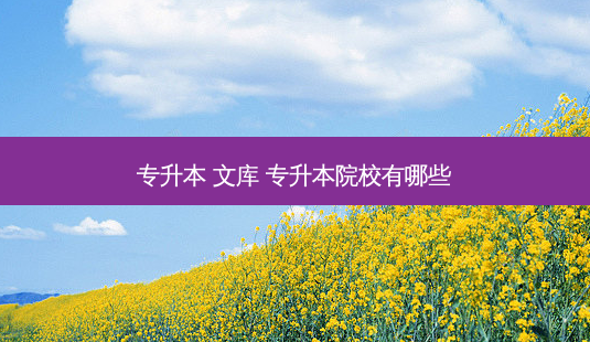 专升本 文库 专升本院校有哪些-第1张图片-天智网 专升本 文库 专升本院校有哪些-第1张图片-天智网