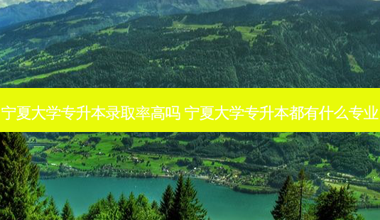 宁夏大学专升本录取率高吗 宁夏大学专升本都有什么专业-第1张图片-汇成专升本网