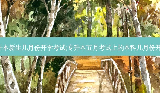 专升本新生几月份开学考试(专升本五月考试上的本科几月份开学)-第1张图片-天智网 专升本新生几月份开学考试(专升本五月考试上的本科几月份开学)-第1张图片-天智网