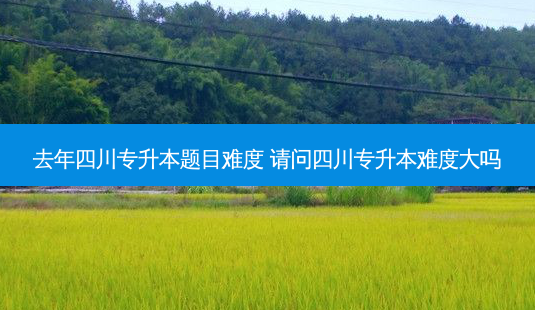 去年四川专升本题目难度 请问四川专升本难度大吗-第1张图片-天智网 去年四川专升本题目难度 请问四川专升本难度大吗-第1张图片-天智网