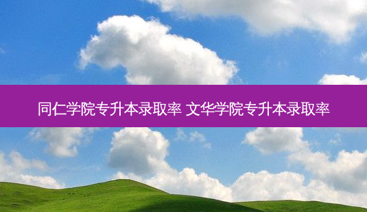 同仁学院专升本录取率 文华学院专升本录取率-第1张图片-天智网 同仁学院专升本录取率 文华学院专升本录取率-第1张图片-天智网