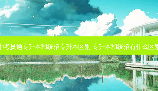 中考贯通专升本和统招专升本区别 专升本和统招有什么区别-第1张图片-天智网 中考贯通专升本和统招专升本区别 专升本和统招有什么区别-第1张图片-天智网
