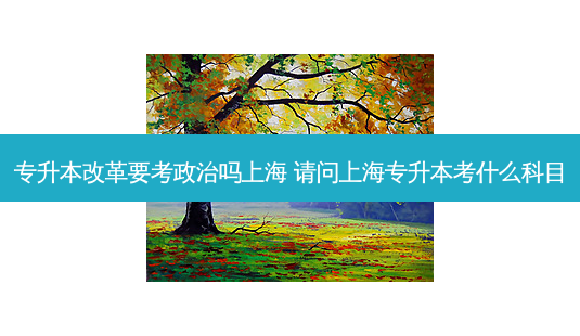 专升本改革要考政治吗上海 请问上海专升本考什么科目-第1张图片-天智网 专升本改革要考政治吗上海 请问上海专升本考什么科目-第1张图片-天智网