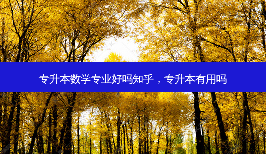 专升本数学专业好吗知乎,专升本有用吗-第1张图片-天智网 专升本数学专业好吗知乎,专升本有用吗-第1张图片-天智网