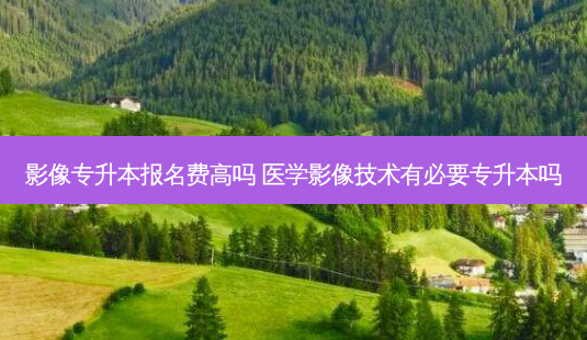 影像专升本报名费高吗 医学影像技术有必要专升本吗-第1张图片-汇成专升本网