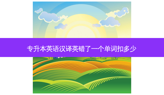 专升本英语汉译英错了一个单词扣多少-第1张图片-天智网 专升本英语汉译英错了一个单词扣多少-第1张图片-天智网
