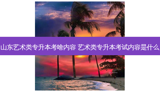 山东艺术类专升本考啥内容 艺术类专升本考试内容是什么-第1张图片-天智网 山东艺术类专升本考啥内容 艺术类专升本考试内容是什么-第1张图片-天智网