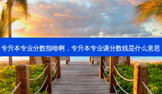 专升本专业分数指啥啊,专升本专业课分数线是什么意思-第1张图片-天智网 专升本专业分数指啥啊,专升本专业课分数线是什么意思-第1张图片-天智网