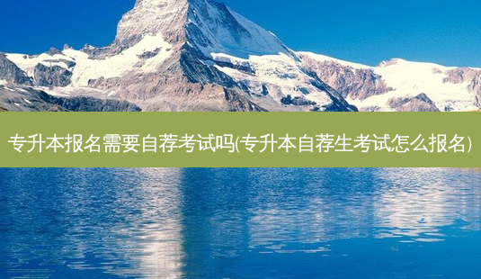 专升本报名需要自荐考试吗(专升本自荐生考试怎么报名)-第1张图片-天智网 专升本报名需要自荐考试吗(专升本自荐生考试怎么报名)-第1张图片-天智网