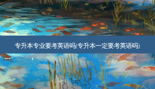 专升本专业要考英语吗(专升本一定要考英语吗)-第1张图片-天智网 专升本专业要考英语吗(专升本一定要考英语吗)-第1张图片-天智网