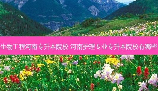 生物工程河南专升本院校 河南护理专业专升本院校有哪些-第1张图片-天智网 生物工程河南专升本院校 河南护理专业专升本院校有哪些-第1张图片-天智网