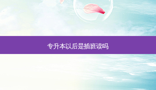 专升本以后是插班读吗-第1张图片-天智网 专升本以后是插班读吗-第1张图片-天智网