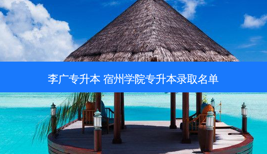 李广专升本 宿州学院专升本录取名单-第1张图片-天智网 李广专升本 宿州学院专升本录取名单-第1张图片-天智网