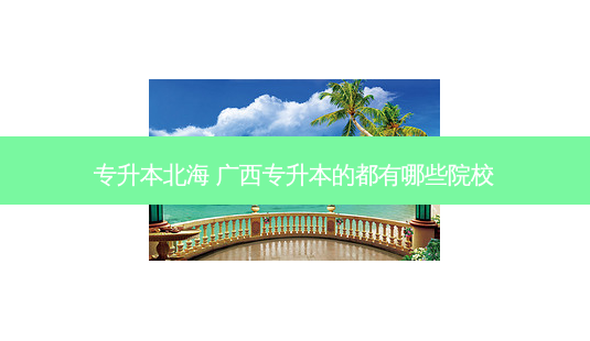 专升本北海 广西专升本的都有哪些院校-第1张图片-天智网 专升本北海 广西专升本的都有哪些院校-第1张图片-天智网