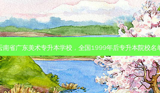 云南省广东美术专升本学校，全国1999年后专升本院校名单-第1张图片-汇成专升本网