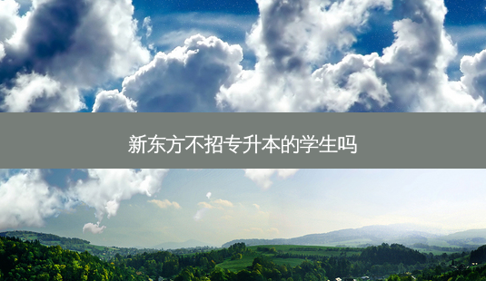 新东方不招专升本的学生吗-第1张图片-天智网 新东方不招专升本的学生吗-第1张图片-天智网