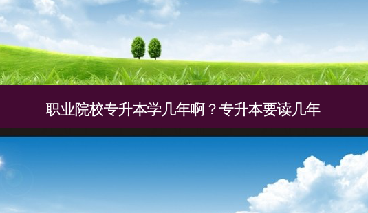 职业院校专升本学几年啊?专升本要读几年-第1张图片-天智网 职业院校专升本学几年啊?专升本要读几年-第1张图片-天智网