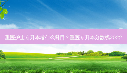 重医护士专升本考什么科目?重医专升本分数线2022-第1张图片-天智网 重医护士专升本考什么科目?重医专升本分数线2022-第1张图片-天智网