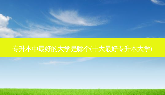 专升本中 *** 好的大学是哪个(十大 *** 好专升本大学)-第1张图片-天智网 专升本中 *** 好的大学是哪个(十大 *** 好专升本大学)-第1张图片-天智网