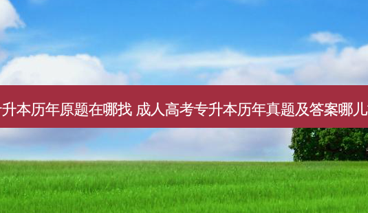 成考专升本历年原题在哪找 成人高考专升本历年真题及答案哪儿能找到-第1张图片-汇成专升本网