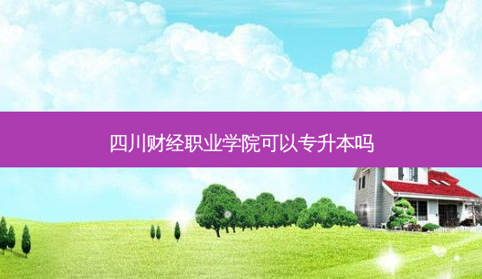 四川财经职业学院可以专升本吗-第1张图片-天智网 四川财经职业学院可以专升本吗-第1张图片-天智网