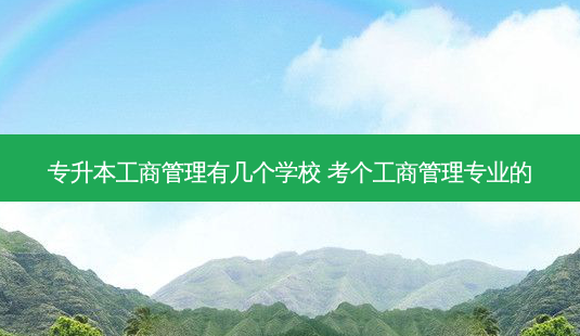 专升本工商管理有几个学校 考个工商管理专业的-第1张图片-天智网 专升本工商管理有几个学校 考个工商管理专业的-第1张图片-天智网