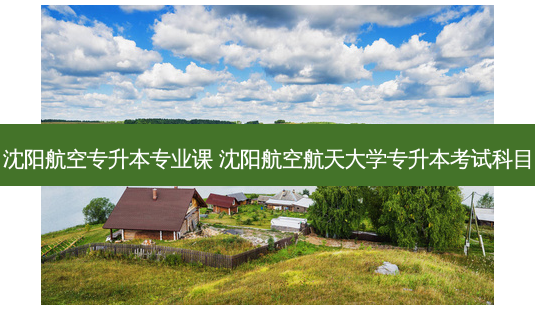 沈阳航空专升本专业课 沈阳航空航天大学专升本考试科目-第1张图片-天智网 沈阳航空专升本专业课 沈阳航空航天大学专升本考试科目-第1张图片-天智网