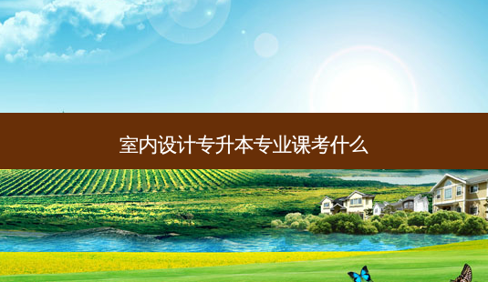 室内设计专升本专业课考什么-第1张图片-天智网 室内设计专升本专业课考什么-第1张图片-天智网