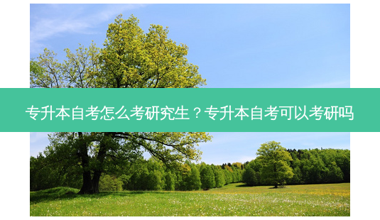 专升本自考怎么考研究生?专升本自考可以考研吗-第1张图片-天智网 专升本自考怎么考研究生?专升本自考可以考研吗-第1张图片-天智网