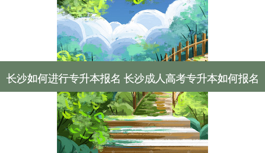 长沙如何进行专升本报名 长沙成人高考专升本如何报名-第1张图片-天智网 长沙如何进行专升本报名 长沙成人高考专升本如何报名-第1张图片-天智网