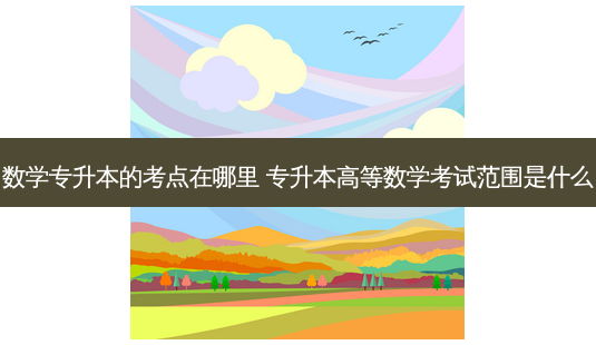 数学专升本的考点在哪里 专升本高等数学考试范围是什么-第1张图片-天智网 数学专升本的考点在哪里 专升本高等数学考试范围是什么-第1张图片-天智网