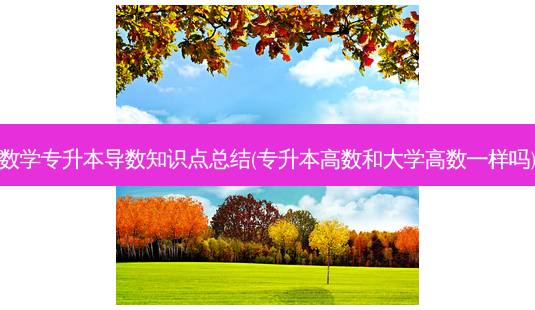 数学专升本导数知识点总结(专升本高数和大学高数一样吗)-第1张图片-天智网 数学专升本导数知识点总结(专升本高数和大学高数一样吗)-第1张图片-天智网