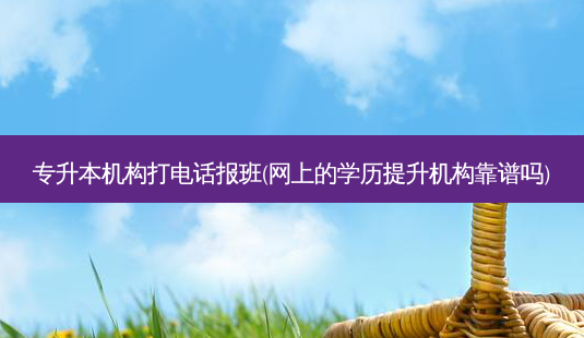 专升本机构打 *** 报班(网上的学历提升机构靠谱吗)-第1张图片-天智网 专升本机构打 *** 报班(网上的学历提升机构靠谱吗)-第1张图片-天智网